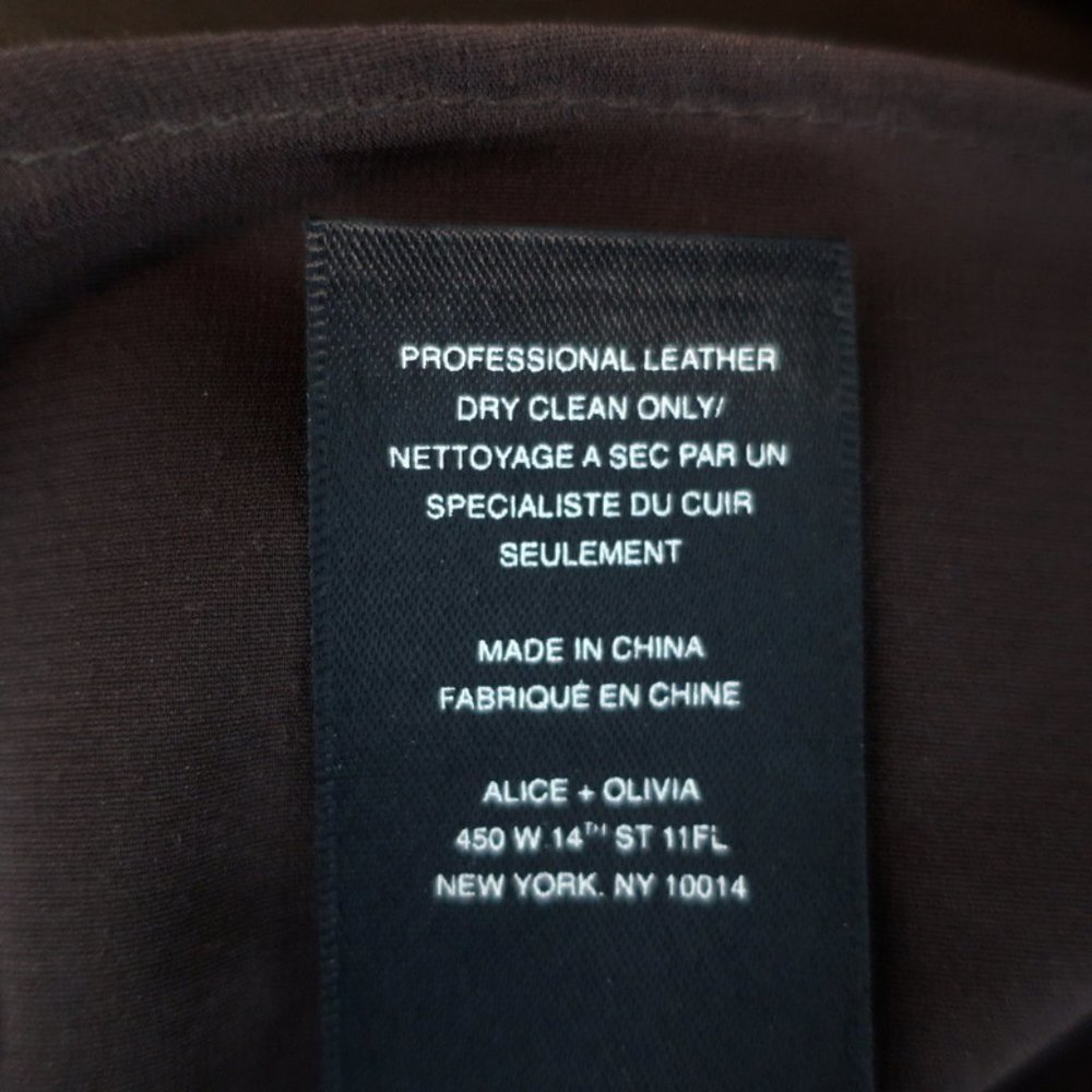 Alice + Olivia Mini Wrap Skirt Dark Brown Size 2 - Picture 7 of 7